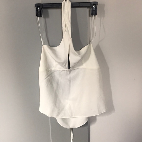Zara halter ivory blouse with cutout front detail - Picture 1 of 4